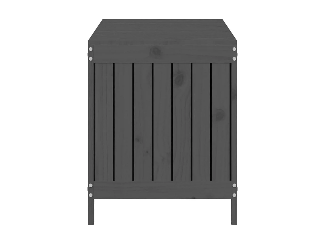 Arcón de jardín Gris 115x49x60 cm Madera de pino