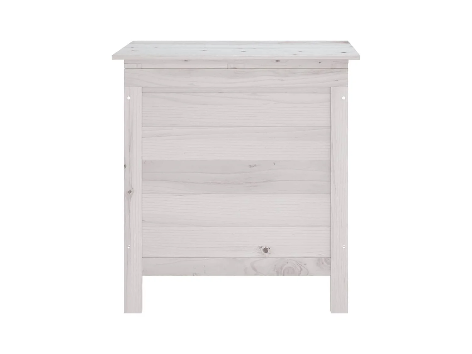 Witte tuinopbergbox van massief dennenhout