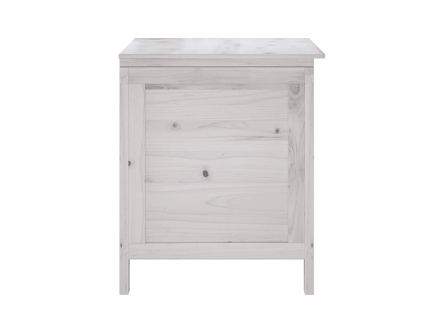 Witte tuinopbergbox van massief dennenhout