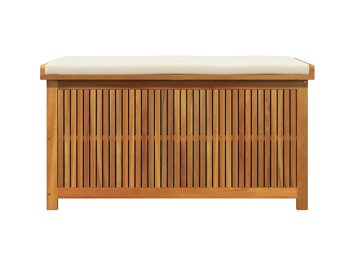Boîte à coussins d'extérieur 113x50x60,5cm bois massif d'acacia