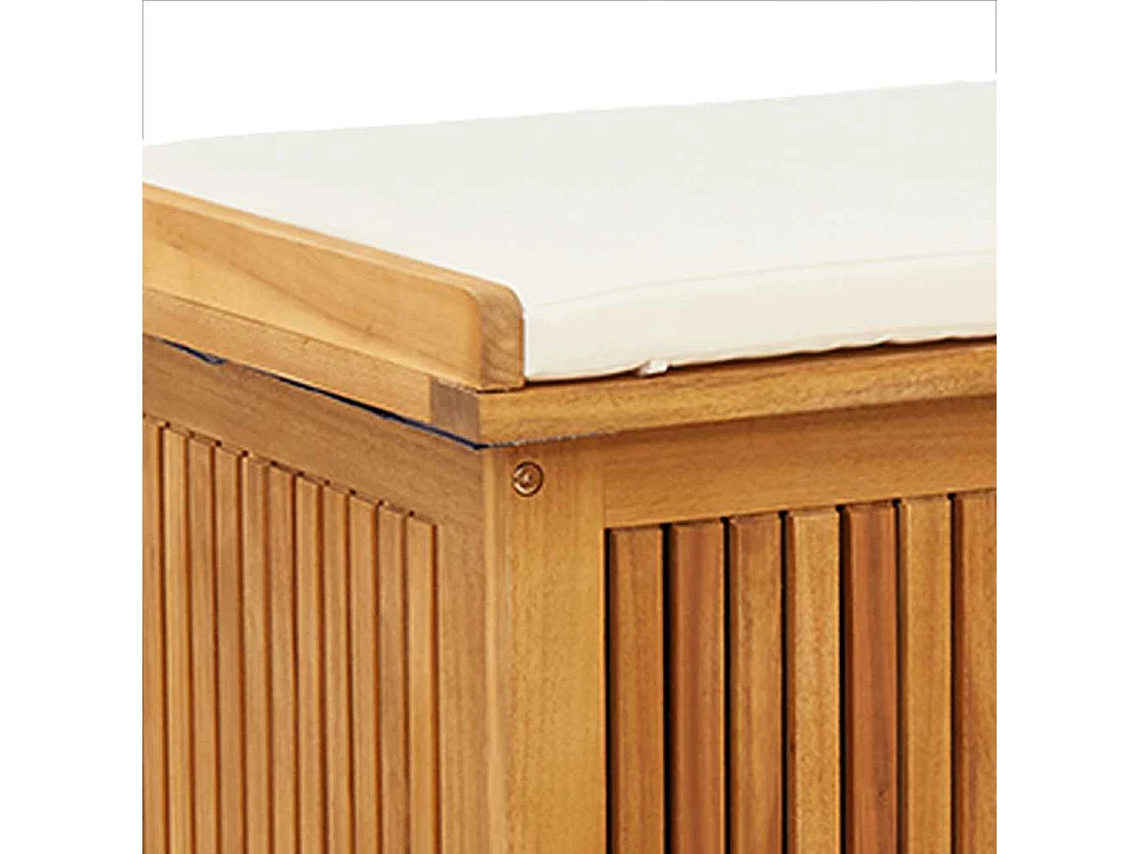 Boîte à coussins d'extérieur 113x50x60,5cm bois massif d'acacia