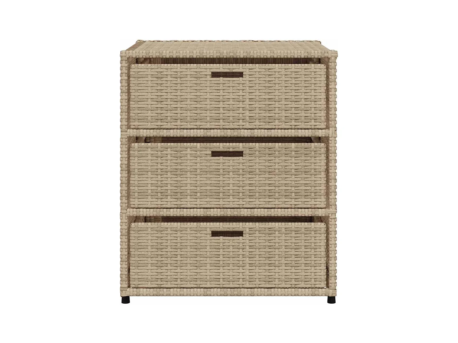 Beige tuinkast 55x59x69 cm geweven hars