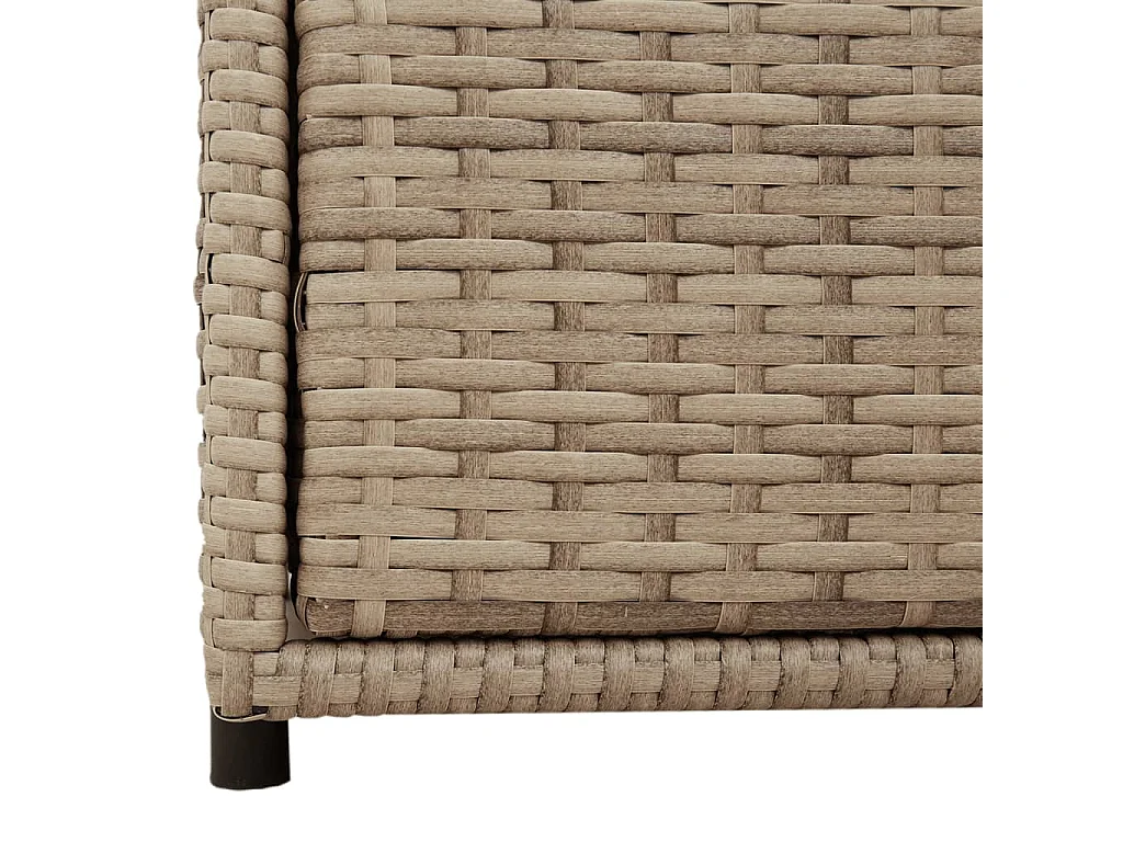 Mueble de jardín beige 55x59x69 cm resina trenzada