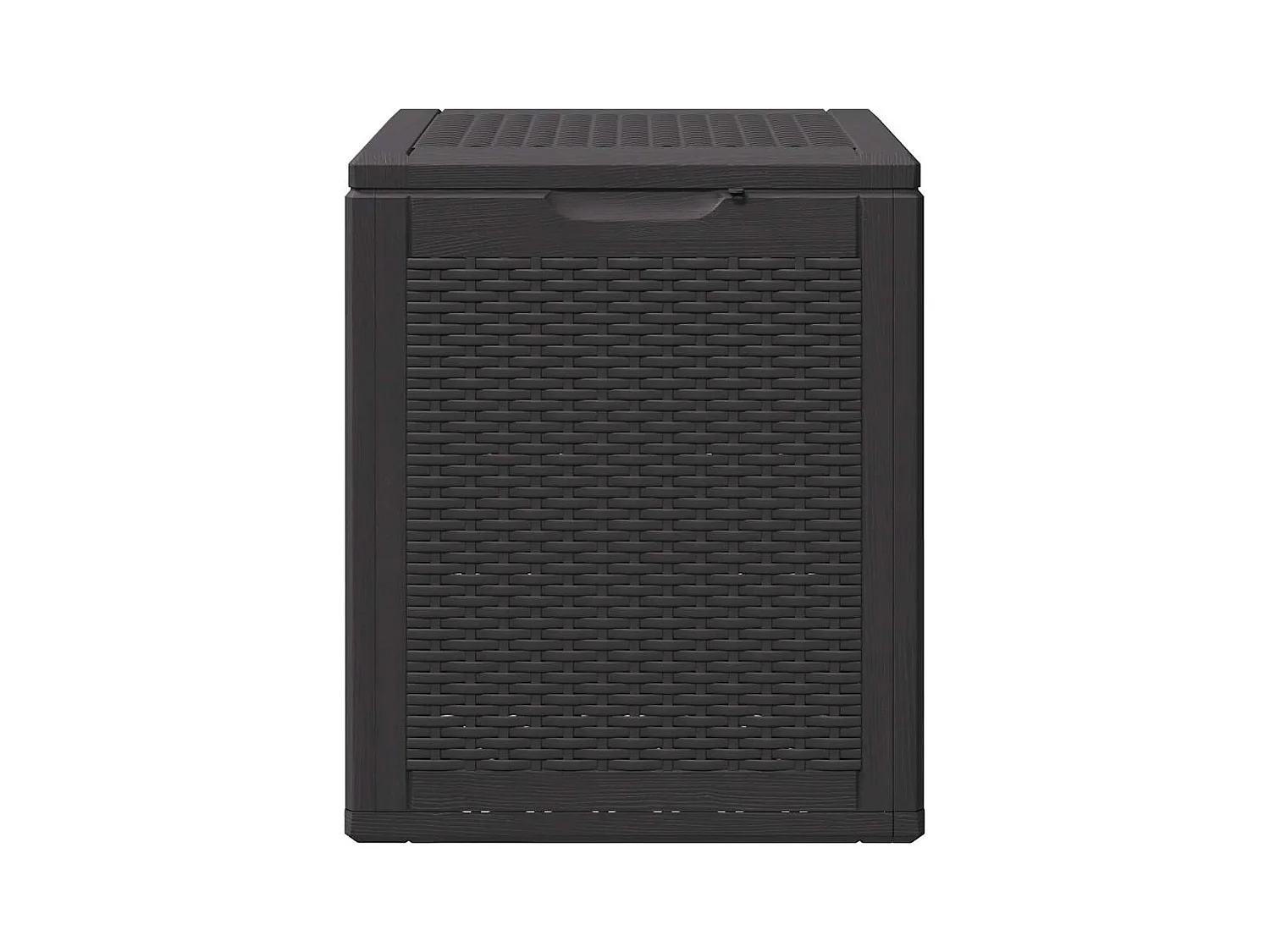 Caja de almacenamiento de jardín 90 L Ratán PP negro