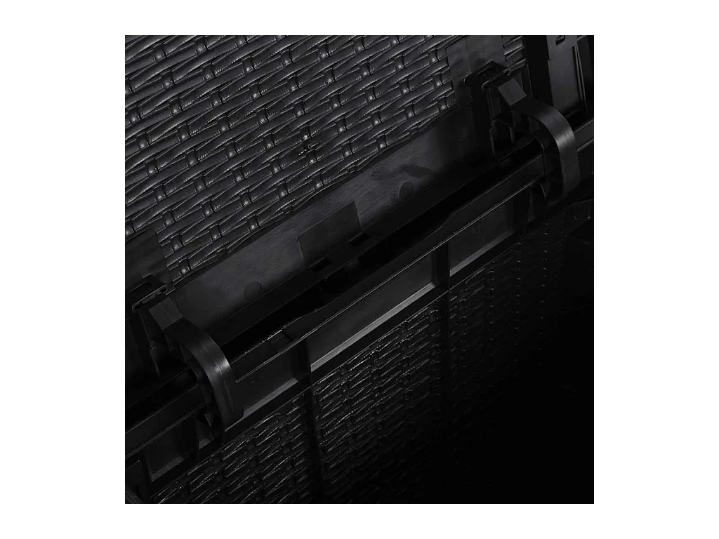 Caja de almacenamiento de jardín 90 L Ratán PP negro