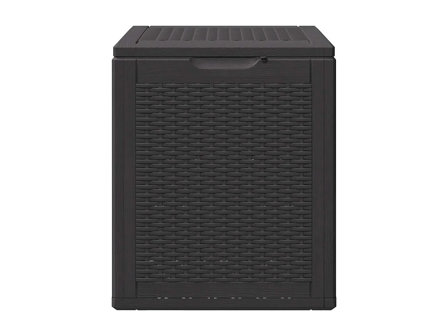 Caja de almacenamiento de jardín 90 L Ratán PP negro