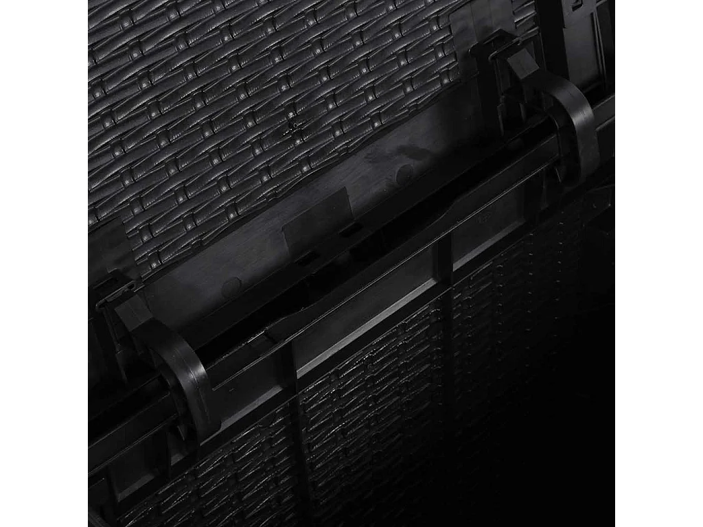 Caja de almacenamiento de jardín 90 L Ratán PP negro