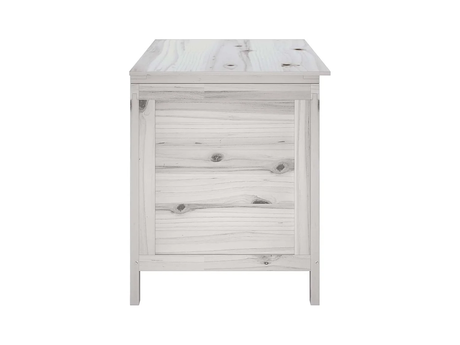 Witte tuinopbergbox van massief dennenhout