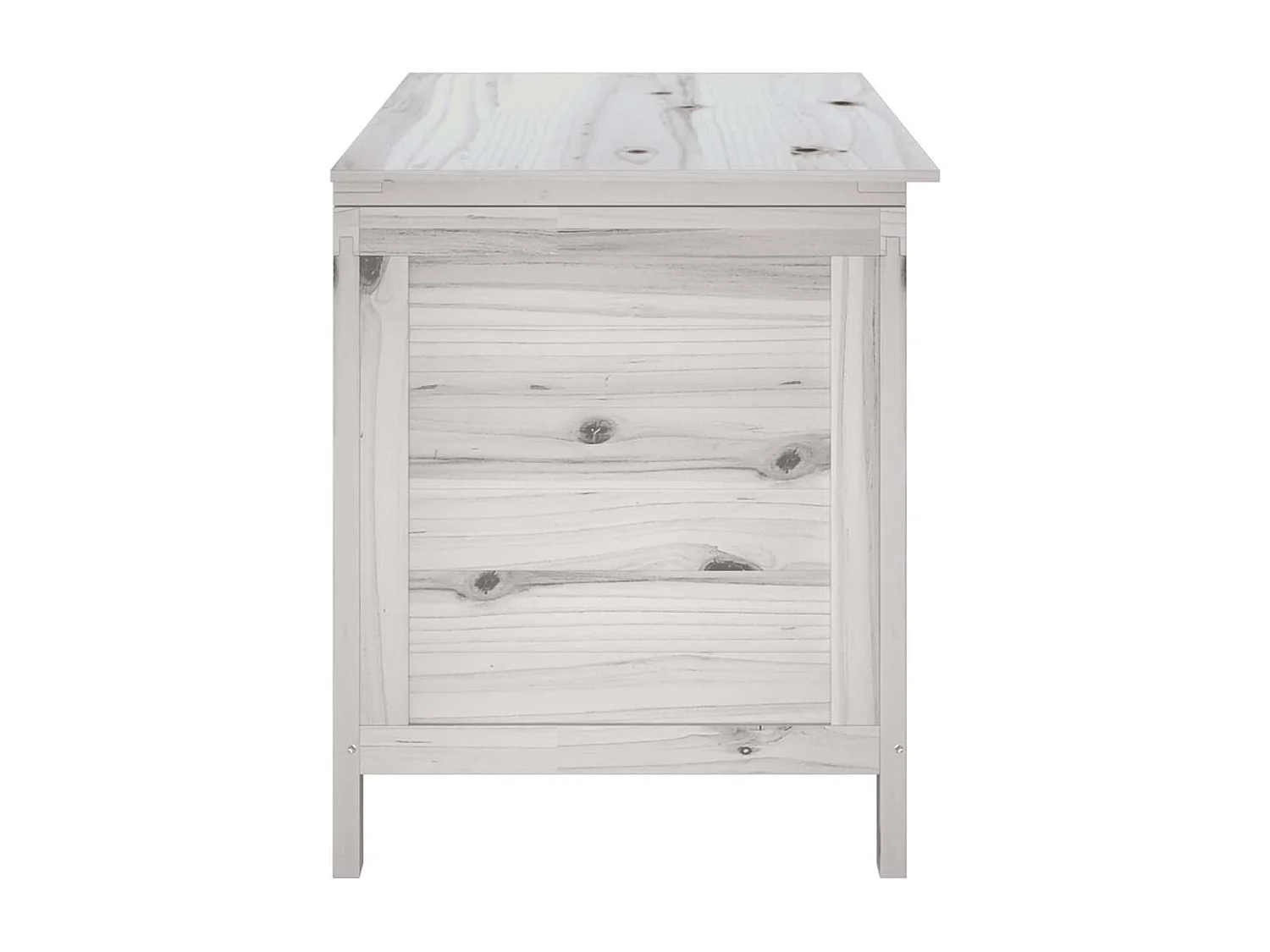 Caja de almacenamiento de jardín blanca de madera maciza de abeto