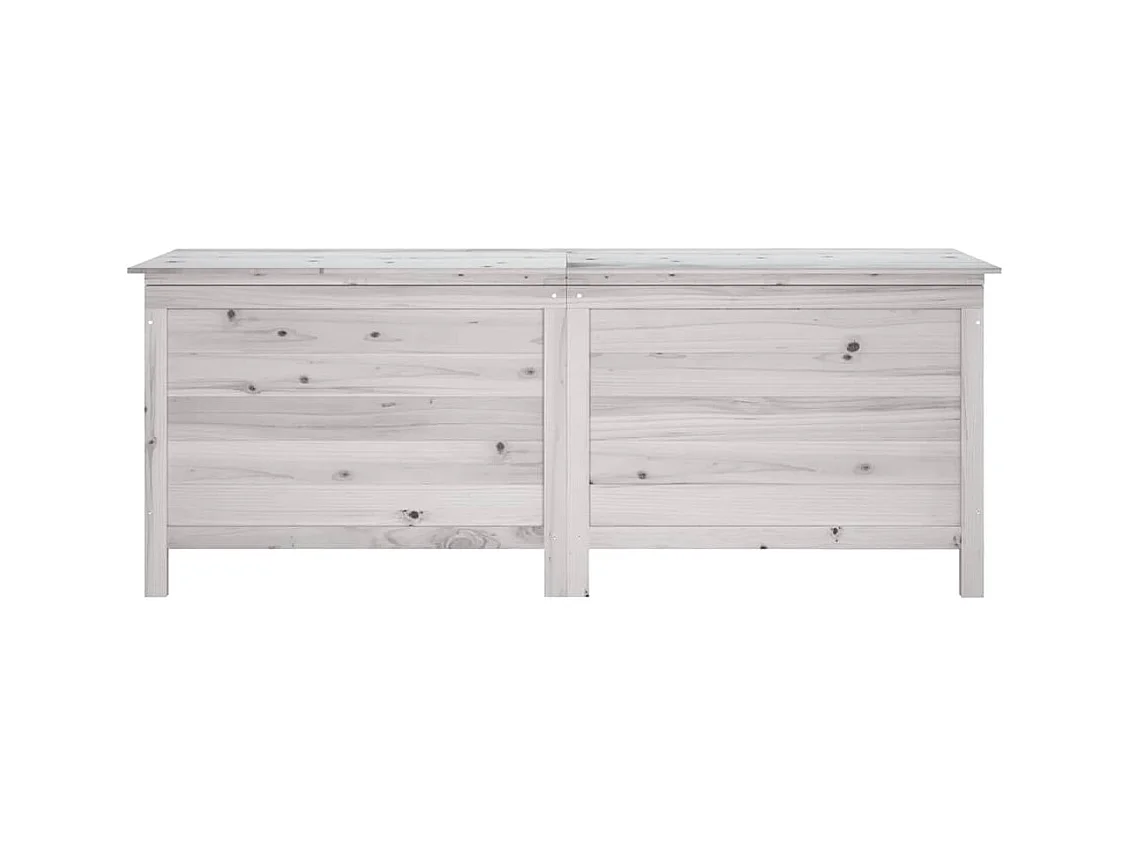 Witte tuinopbergbox 150x50x56,5cm massief dennenhout