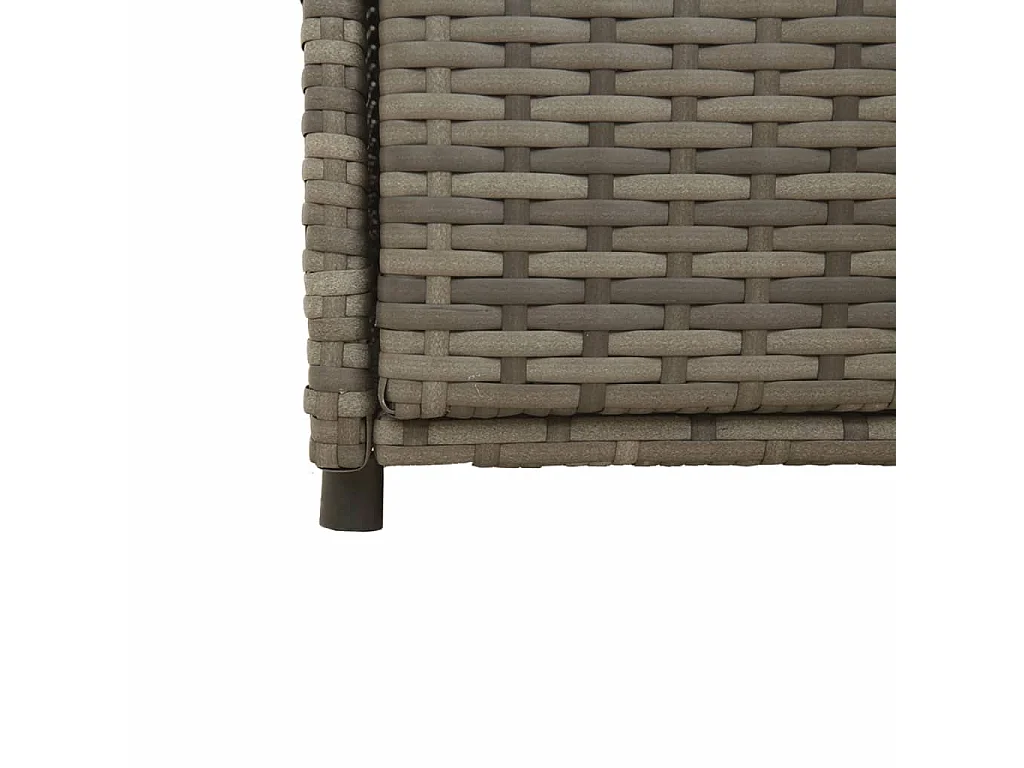 Armario de jardín gris 55x55x111 cm resina trenzada