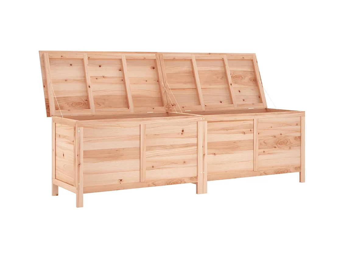 Caja de almacenamiento para jardín 198,5x50x56,5 cm madera maciza de abeto