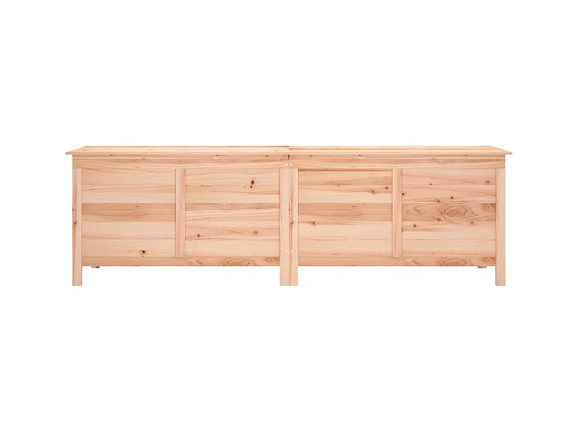 Caja de almacenamiento para jardín 198,5x50x56,5 cm madera maciza de abeto
