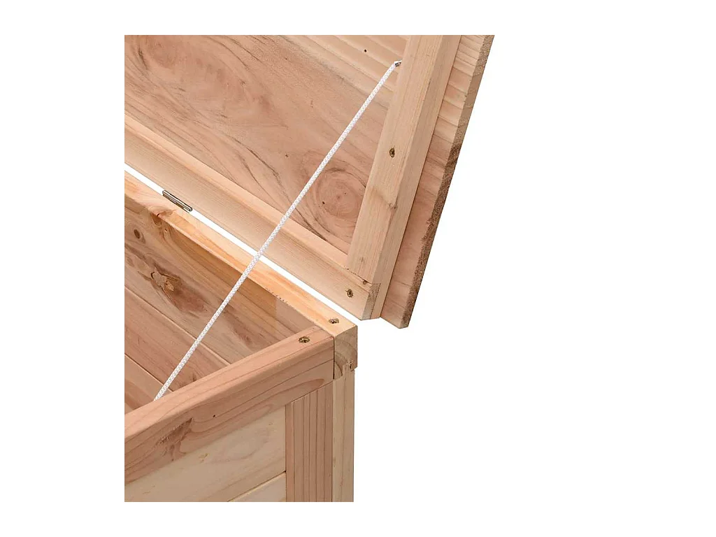 Caja de almacenamiento para jardín 198,5x50x56,5 cm madera maciza de abeto