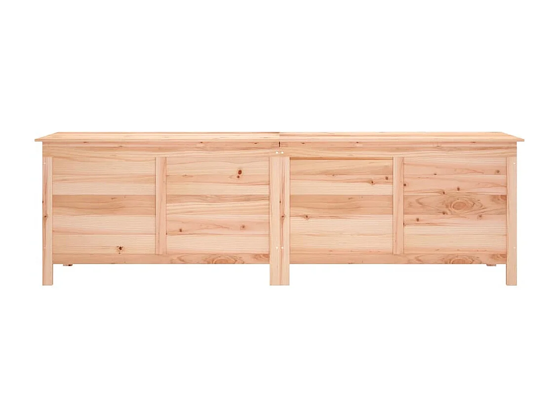Caja de almacenamiento para jardín 198,5x50x56,5 cm madera maciza de abeto