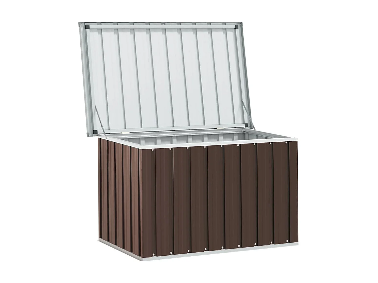 Caja de almacenamiento de jardín Marrón 109x67x65 cm