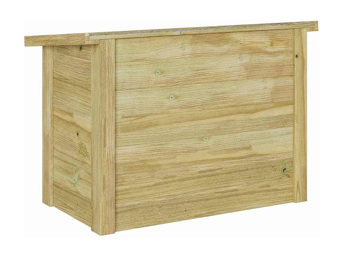 Baúl de almacenaje 44x80x57 cm en madera impregnada de pino