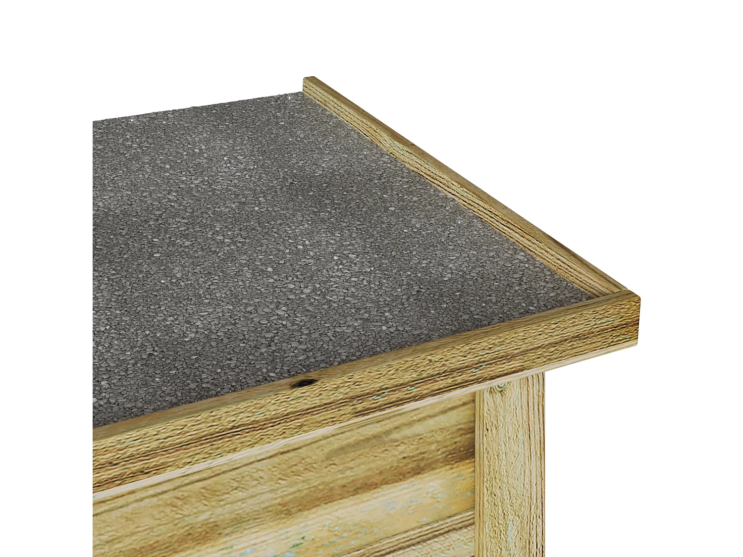 Baúl de almacenaje 44x80x57 cm en madera impregnada de pino