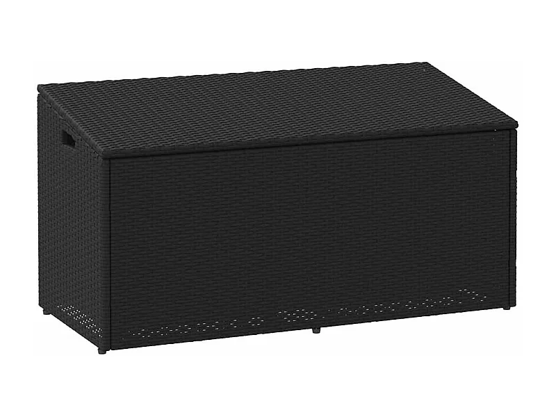 Zwarte tuinopbergbox 110x50x58 cm geweven hars