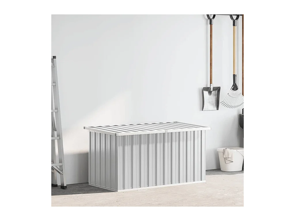 Boîte de rangement de jardin Gris 129x67x65 cm