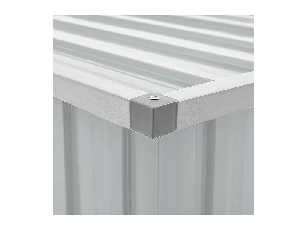 Boîte de rangement de jardin Gris 129x67x65 cm