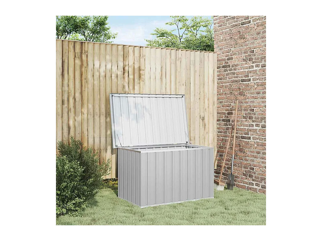 Boîte de rangement de jardin Gris 109x67x65 cm