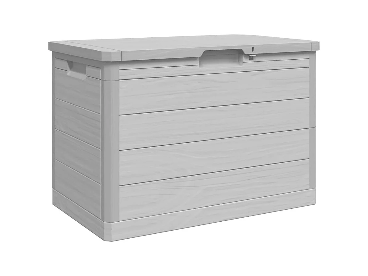 Grijze buitenkussenbox 77,5x44,5x53 cm polypropyleen