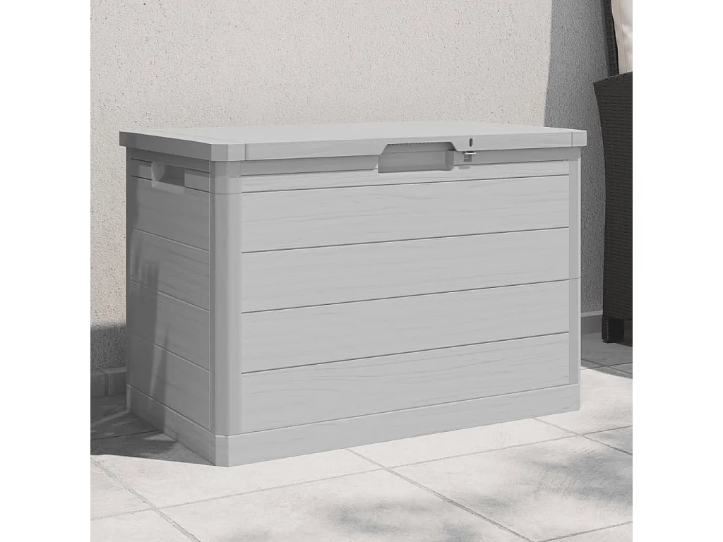 Caja de cojín para exterior gris 77,5x44,5x53 cm polipropileno