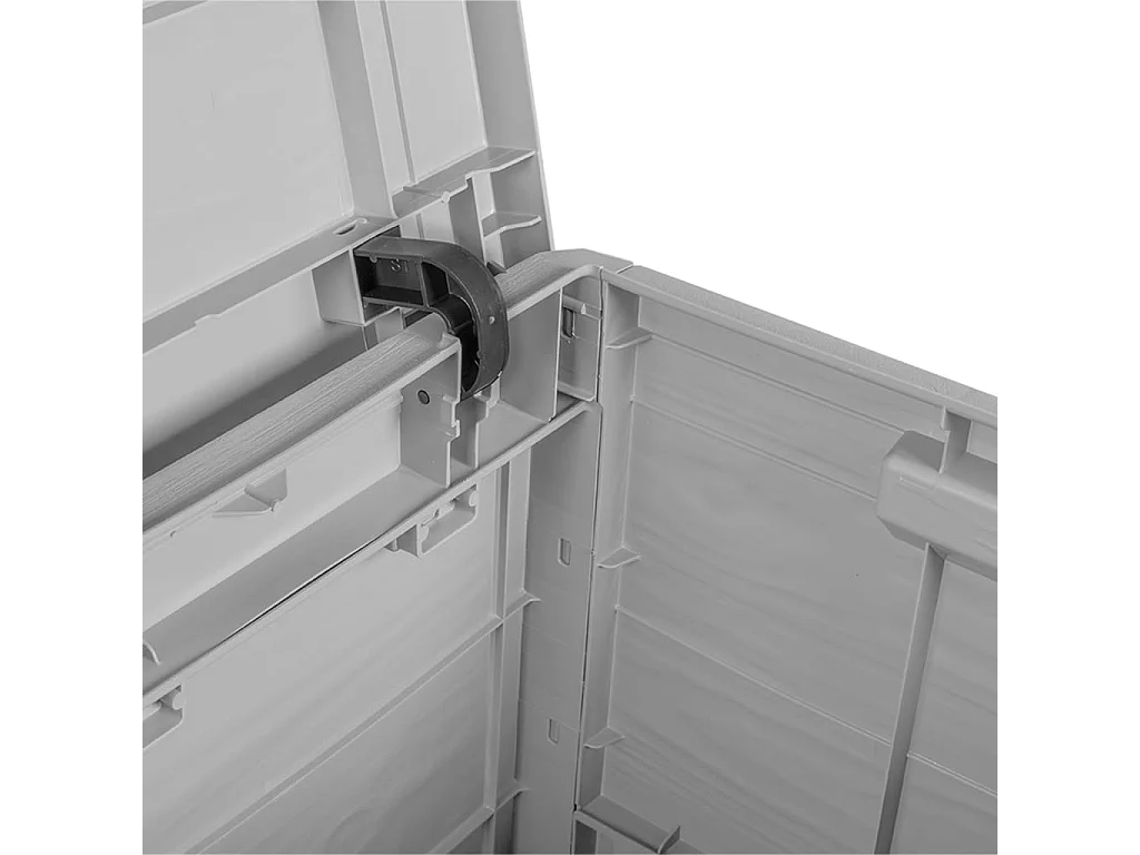 Caja de cojín para exterior gris 77,5x44,5x53 cm polipropileno