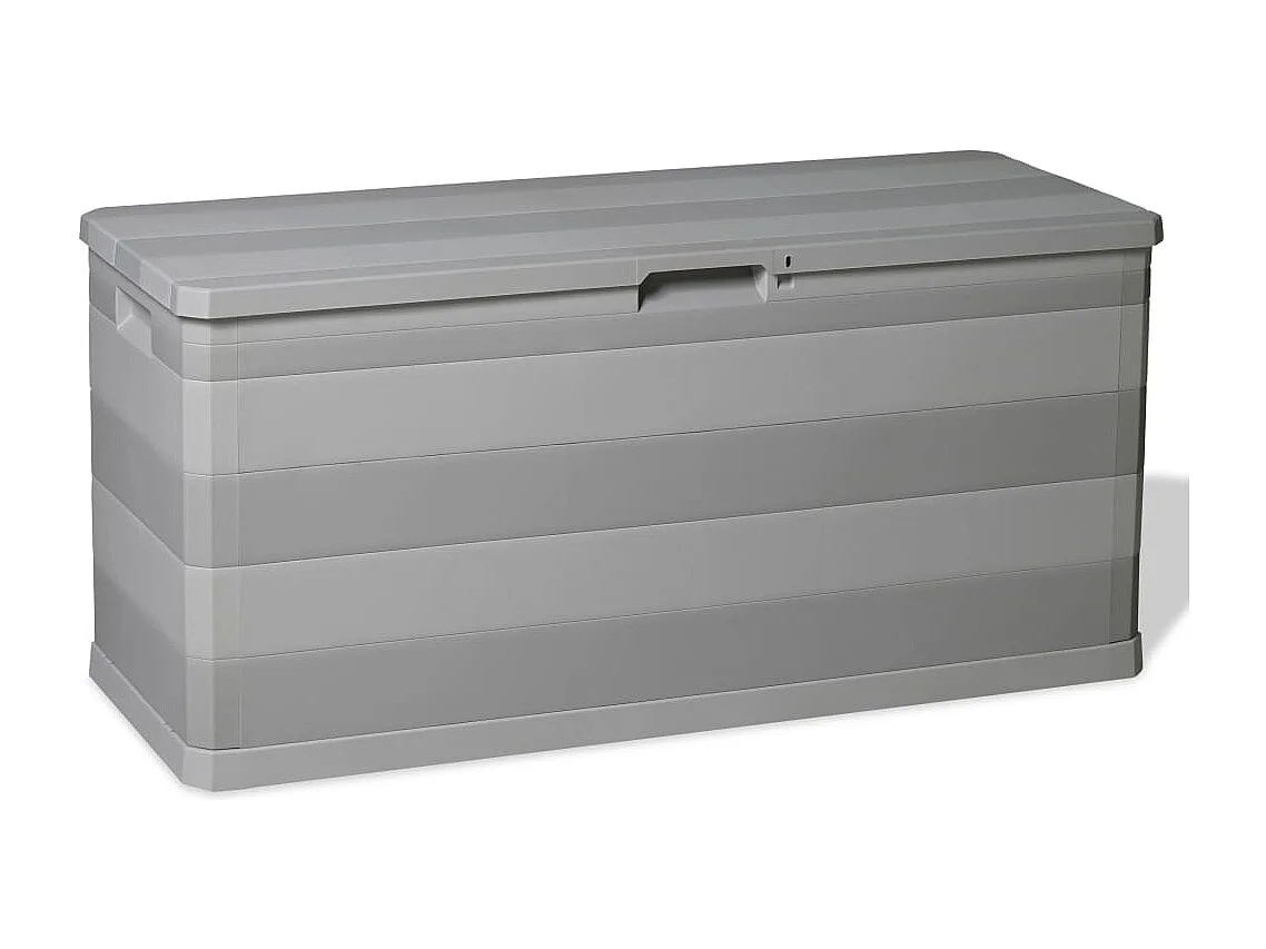 Caja de almacenamiento de jardín gris 117x45x56 cm