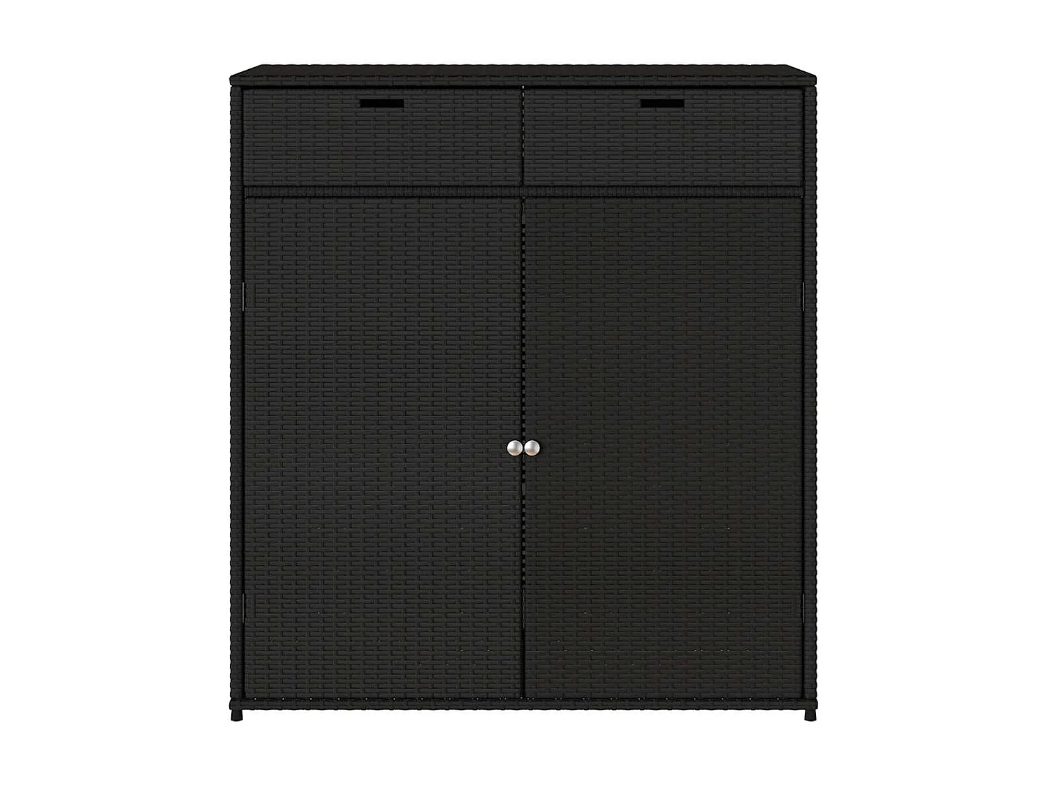 Zwarte tuinkast 105x55x113cm geweven hars