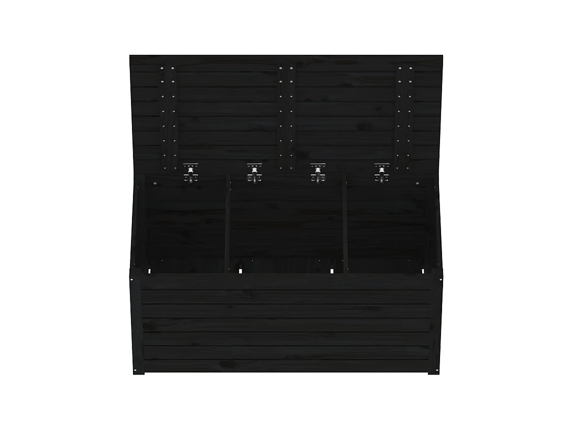 Zwarte tuinbak 101x50,5x46,5 cm massief grenenhout