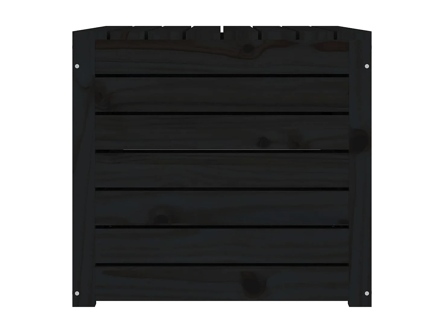 Zwarte tuinbak 101x50,5x46,5 cm massief grenenhout