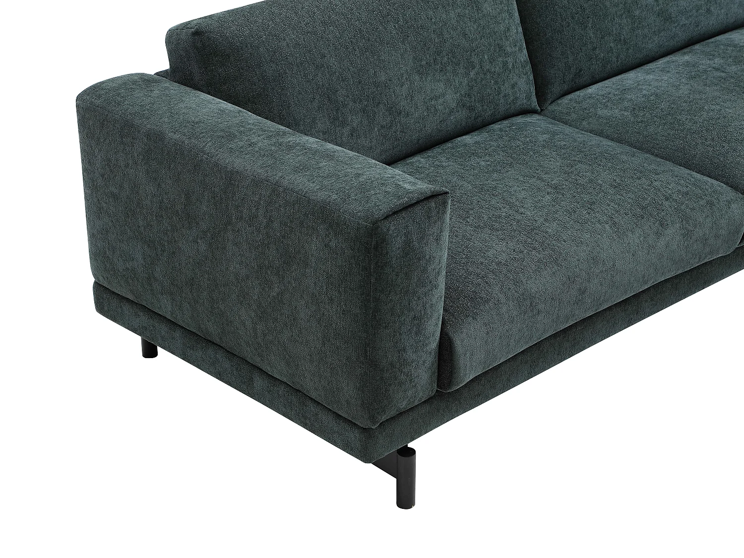 Canapé 3 places en tissu chenille vert DEMBOLA