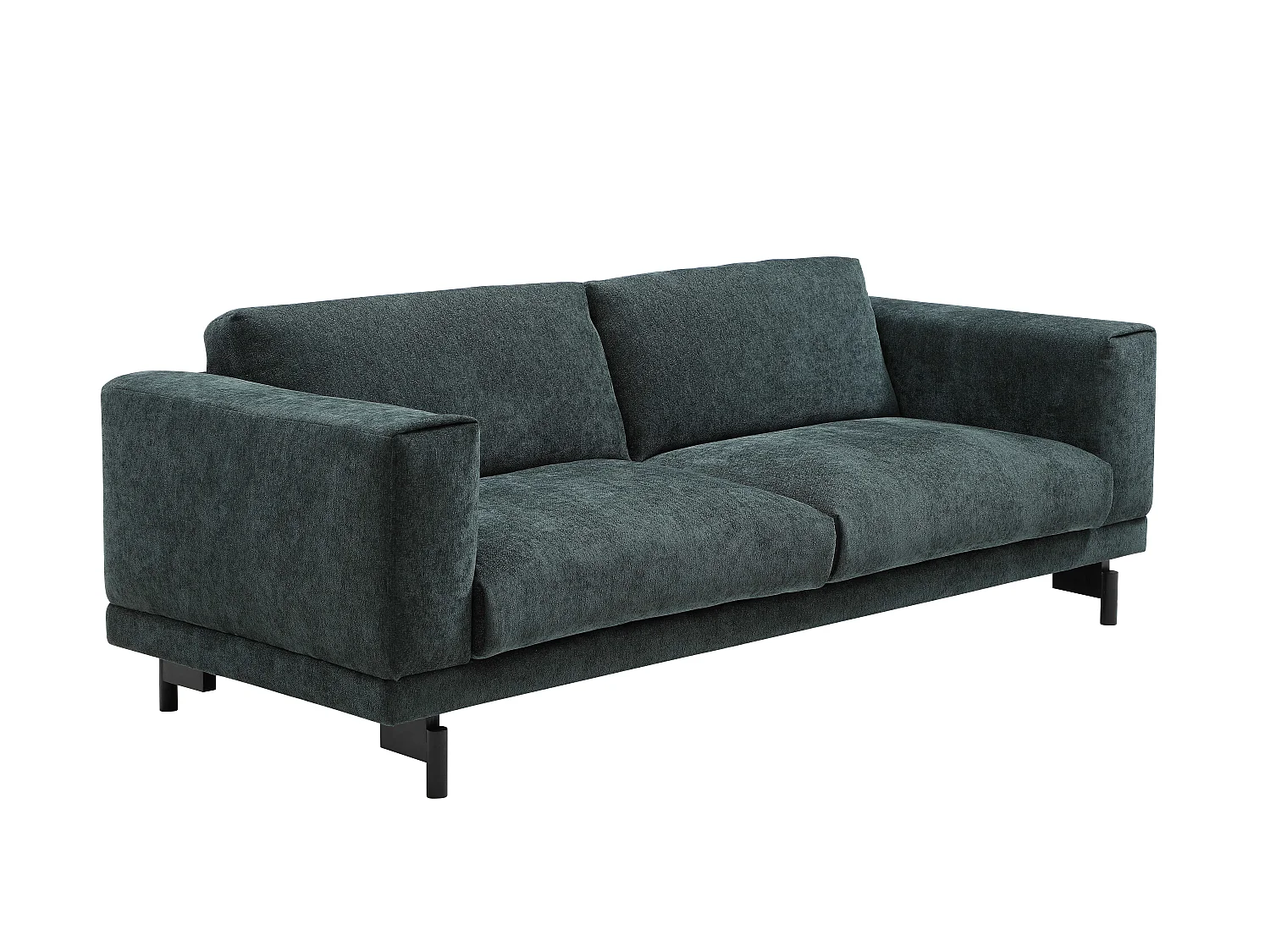 Canapé 3 places en tissu chenille vert DEMBOLA