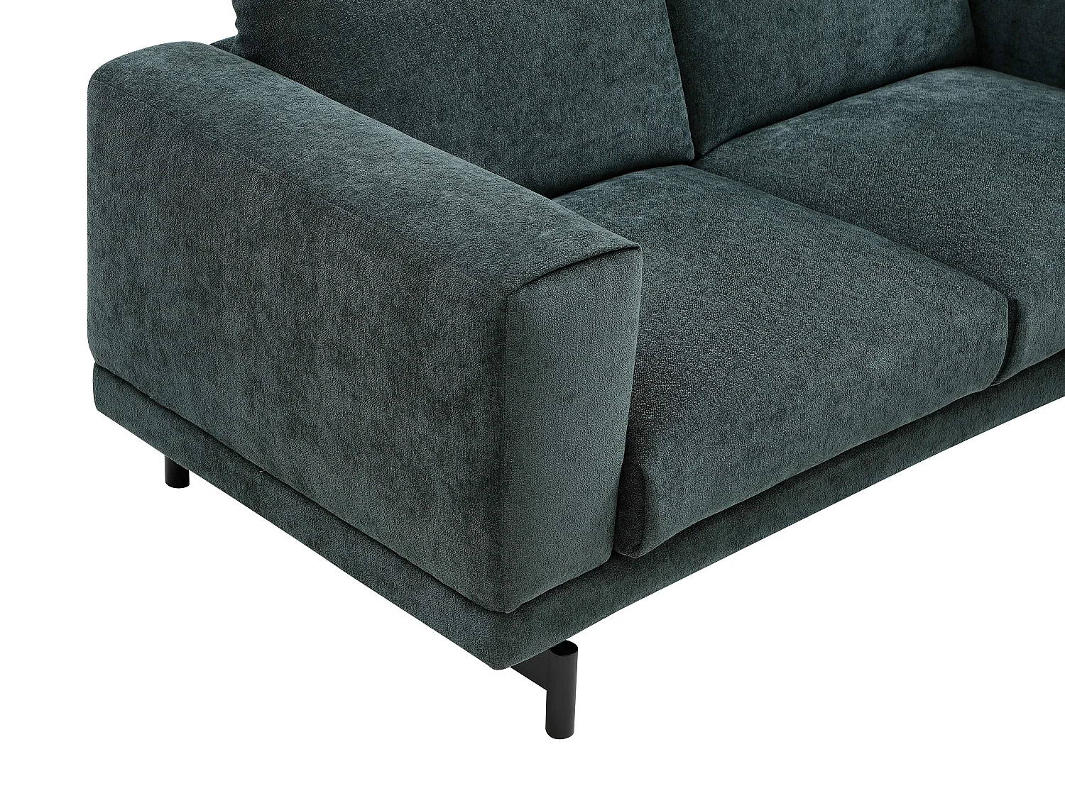 Canapé 2 places en tissu chenille vert DEMBOLA