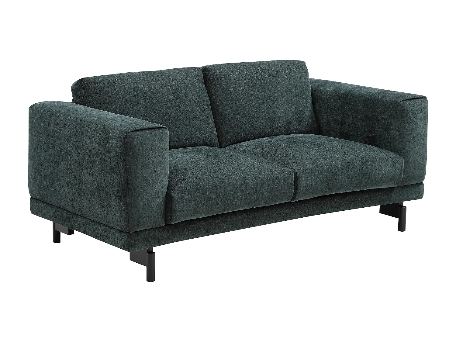 Canapé 2 places en tissu chenille vert DEMBOLA