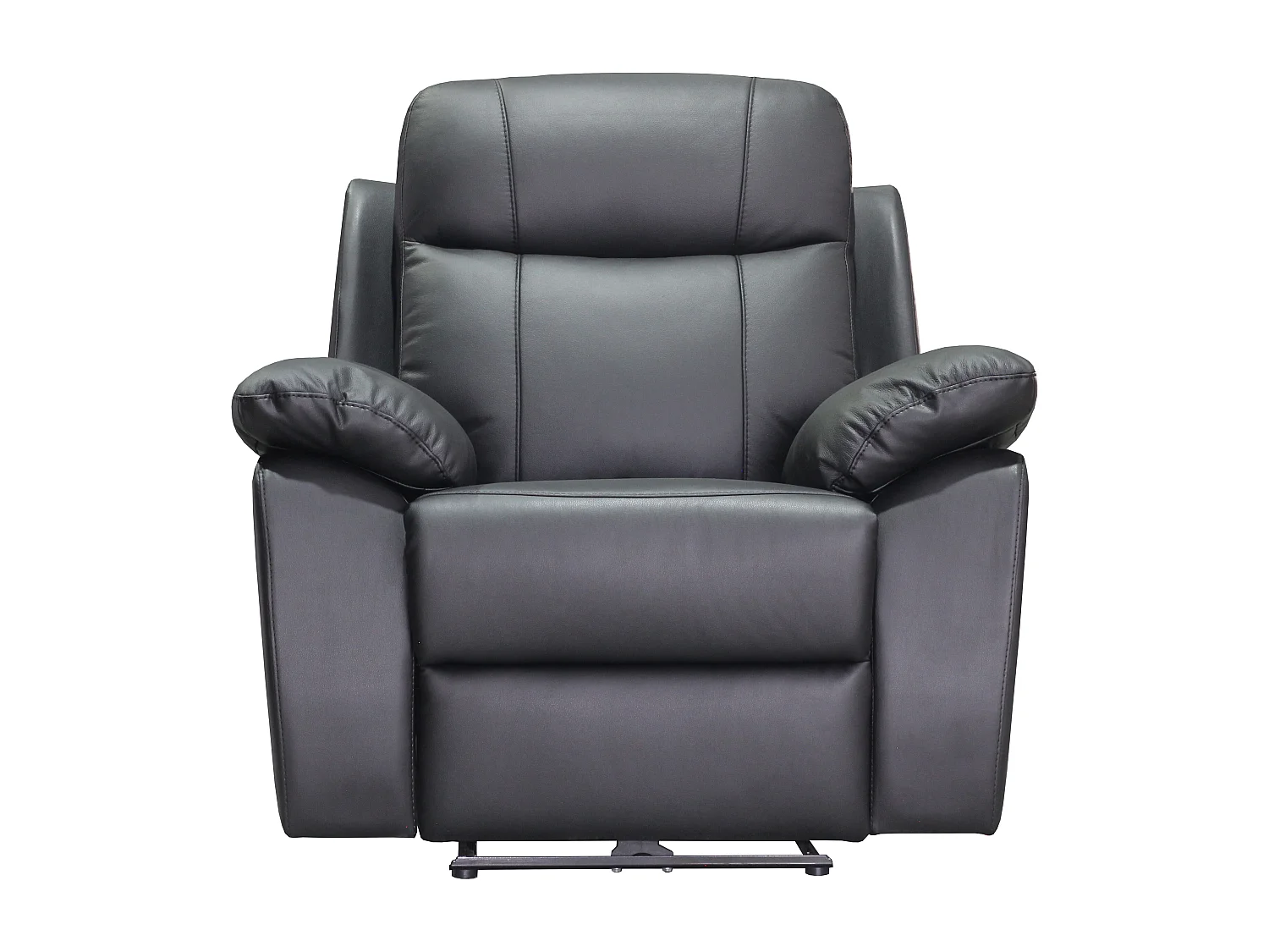 Fauteuil relax électrique en cuir noir VIPINO