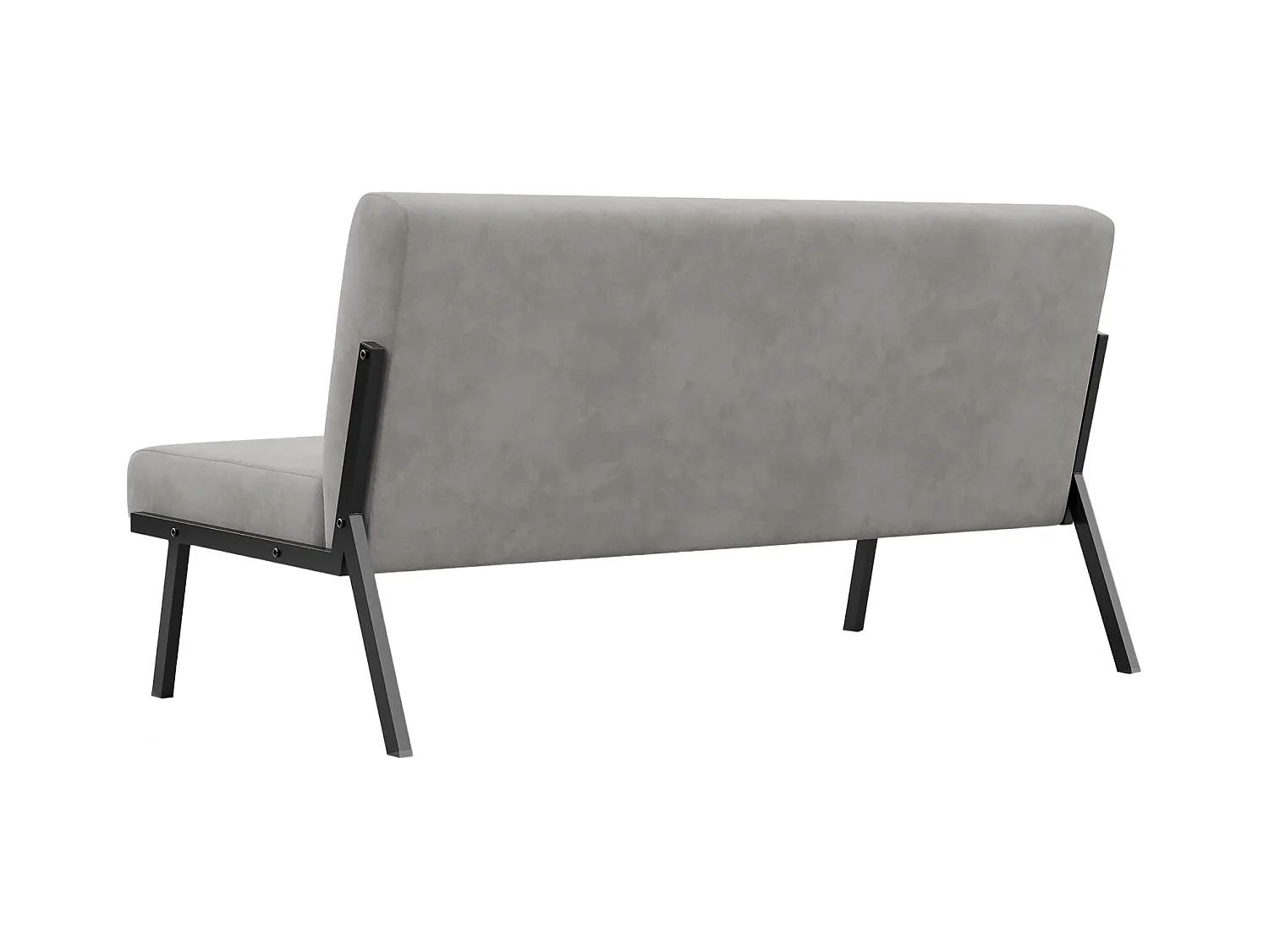 Canapé 2 Places en Tissu, 112cm Style Moderne Scandinave pour Salon, Appartement, Petit Espace, Cadre en métal, Gris