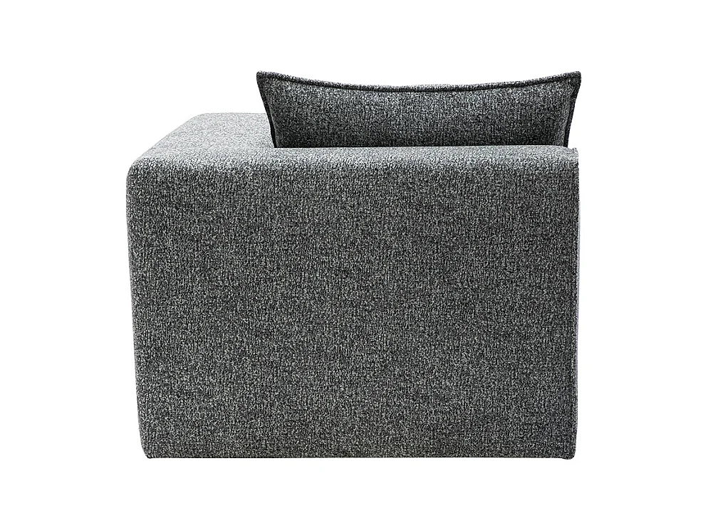 Módulo de esquina derecho para sofá en tela gris oscuro KERRY
