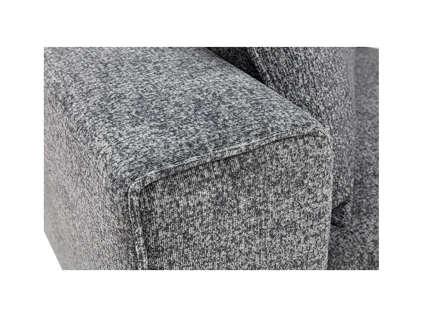 Módulo de esquina derecho para sofá en tela gris oscuro KERRY
