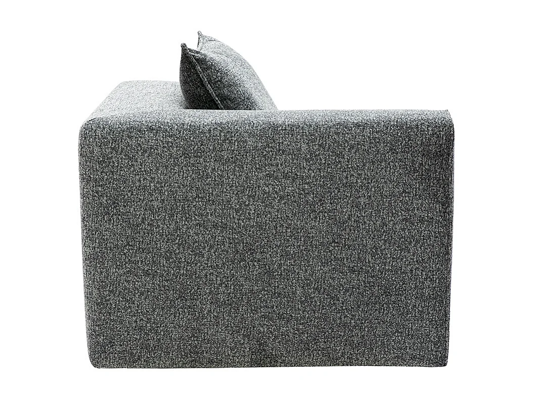 Módulo de esquina izquierda para sofá de tela jaspeada gris oscuro KERRY