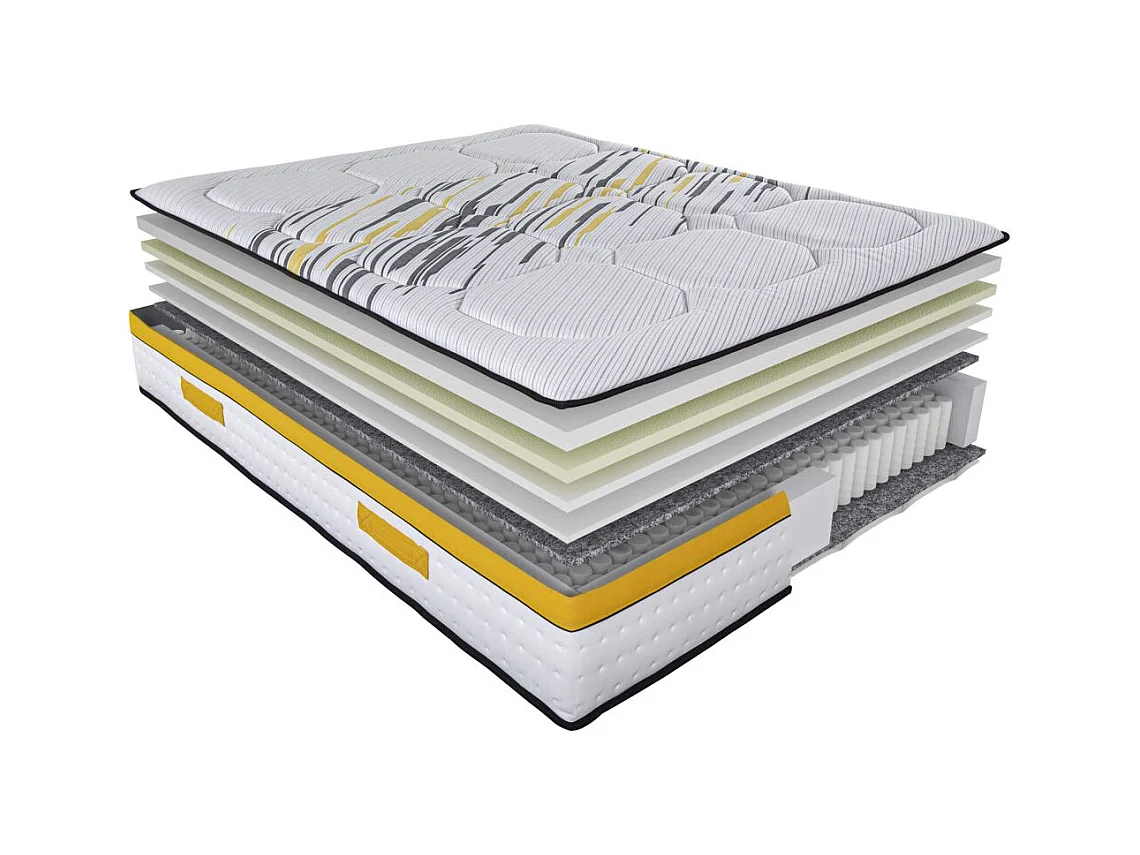 Matelas Rugby + sommier SR15 - 160x200 - Ressorts - Hauteur 29 cm - Ferme