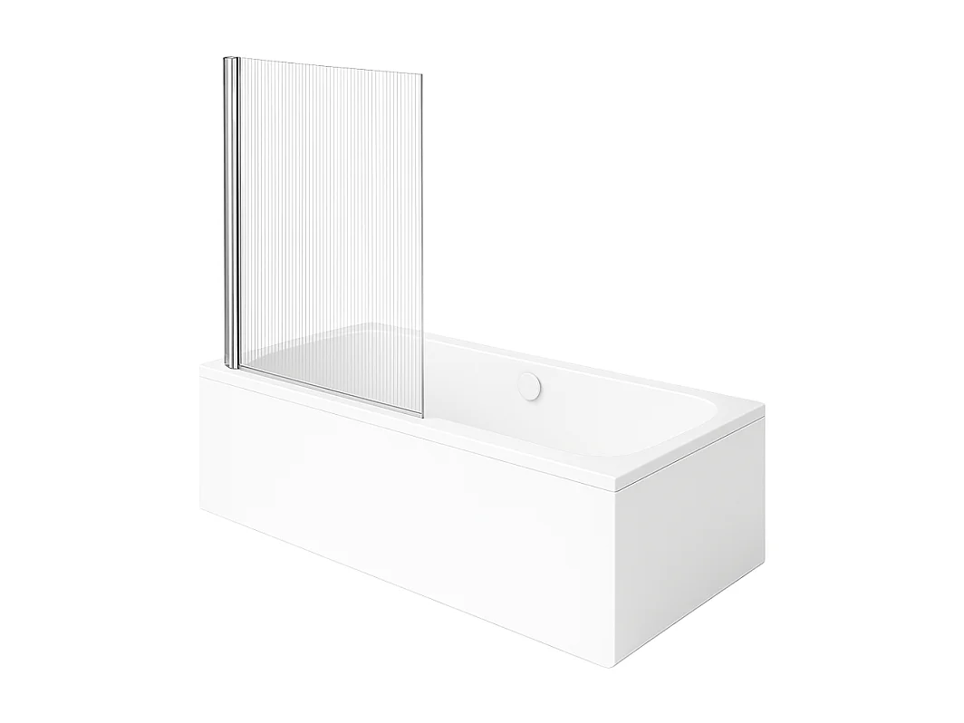 Baignoire droite VILLEROY & BOCH Architectura 170 x 75 cm Blanc + Pare bain gauche AURYS Raywall chromé