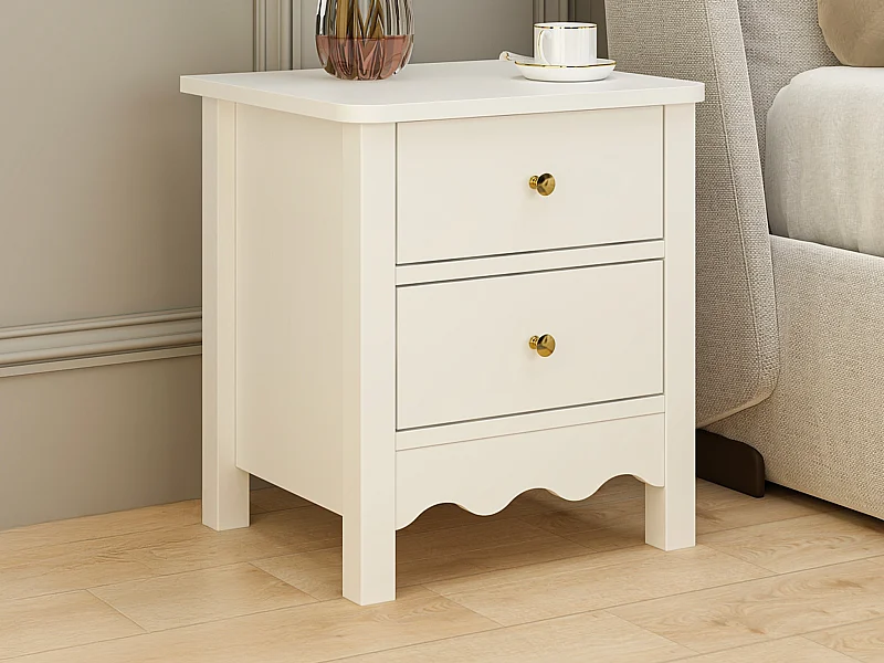 Set di 2 comodini con 2 cassetti - Bianco - ILIZANA