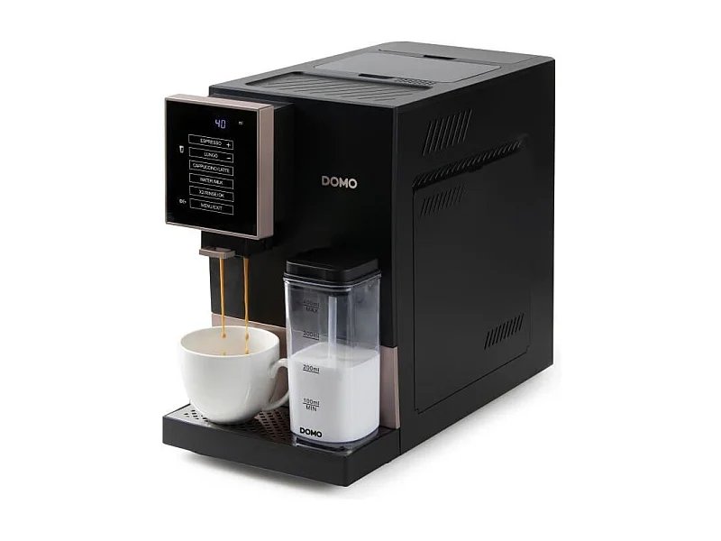 Machine a expresso automatique avec broyeur - DOMO - DO743K - 1350 W - 19 bar - 125 g café - Noir