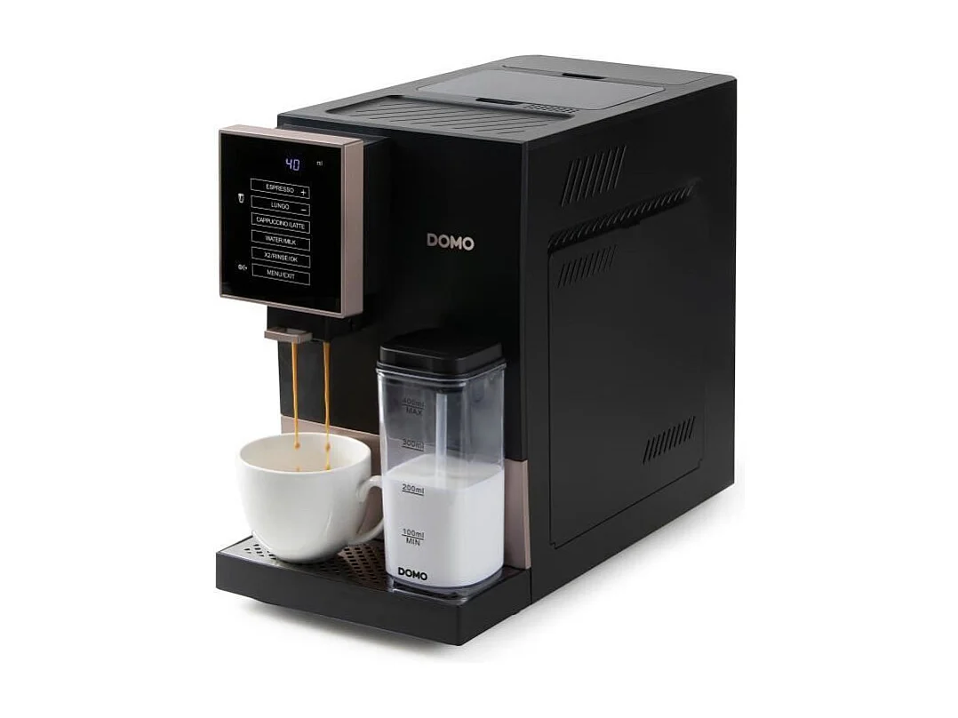 Cafetera espresso automática con molinillo DO743K - 1350 W - 19 bares - 125 g de café - Negra