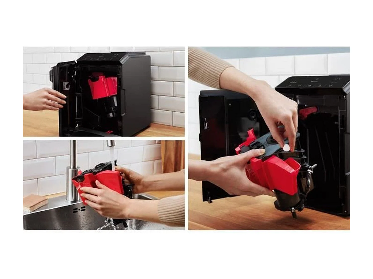 Cafetera espresso Verocup TIE20119 Serie 2 con molinillo, 1300 W, 1,4 L - Negra