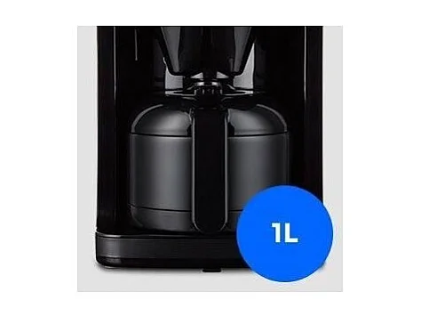 Cafetiere Filtre Digitale Isotherme avec Broyeur - MEDION - 1000W - 1,0L - Noir