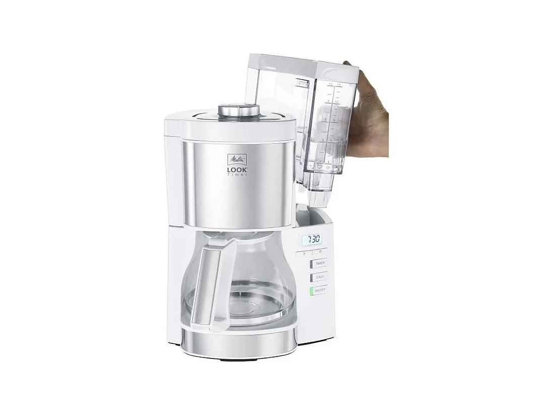 Cafetiere filtre - Melitta - Look V Timer 1025-07 - 1,25L - 10 tasses - 1080 Watts